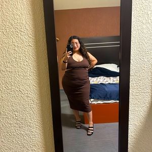 H&M Dress Womens Size Extra Large Bodycon Halter top V-neck